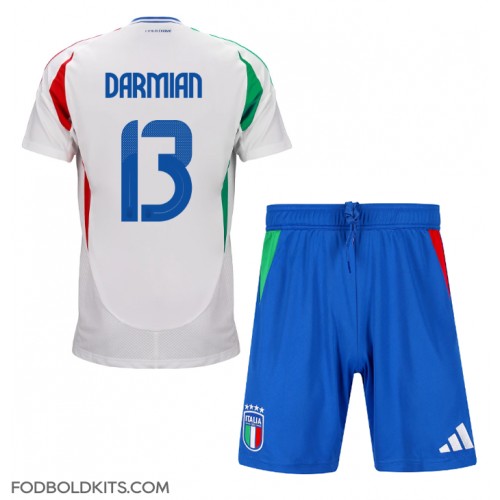 Italien Matteo Darmian #13 Udebanesæt Børn EM 2024 Kortærmet (+ Korte bukser)